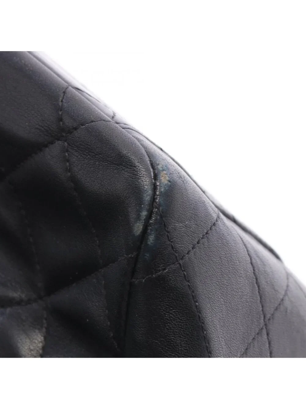 Chanel Shoulder Bag Maxi Quilted 34 Black Lambskin Chain